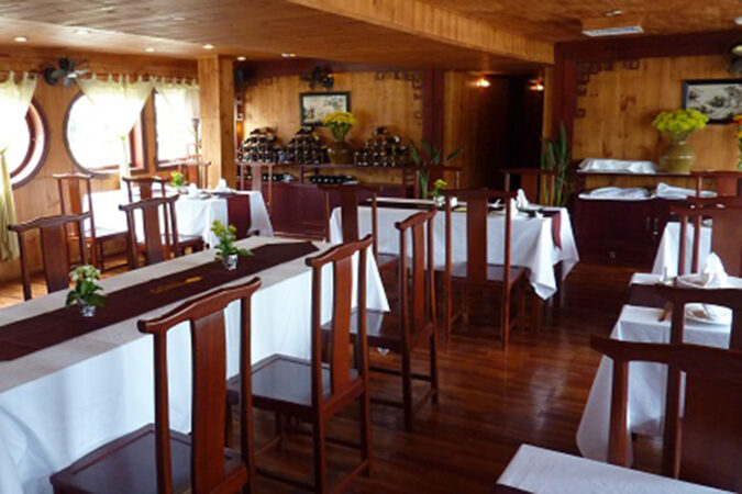 restaurant au delta du mékong au Vietnam