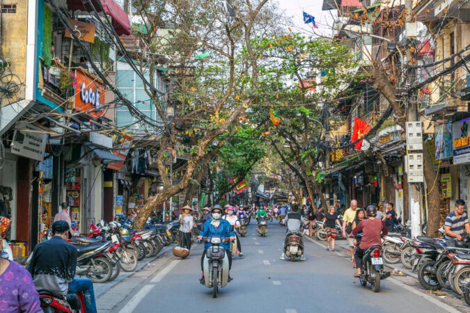 des motos dans les Rues à ho chi minh city
