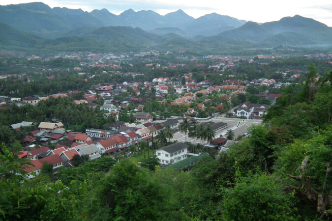 vu d'un village au laos