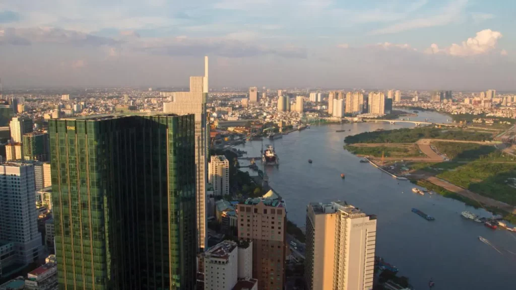 Vue panoramique de Ho Chi Minh Ville depuis la tour Bitexco