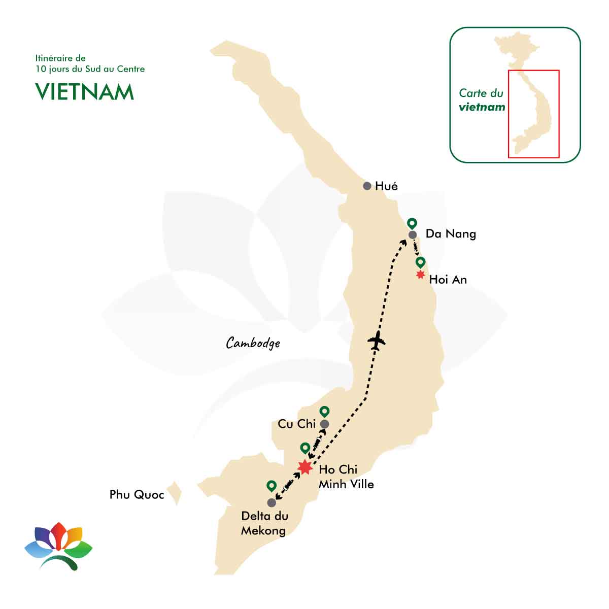 Voyage du sud au centre Vietnam 10 jours